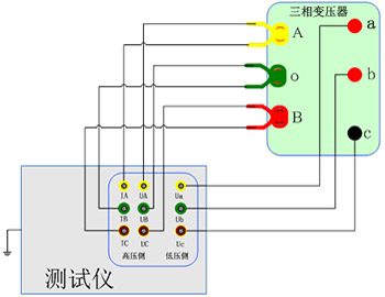 特种变比测试仪测试逆斯科特变压器变比接线