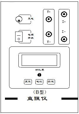 直流电阻测试仪面板图 直流电阻测试仪面板图